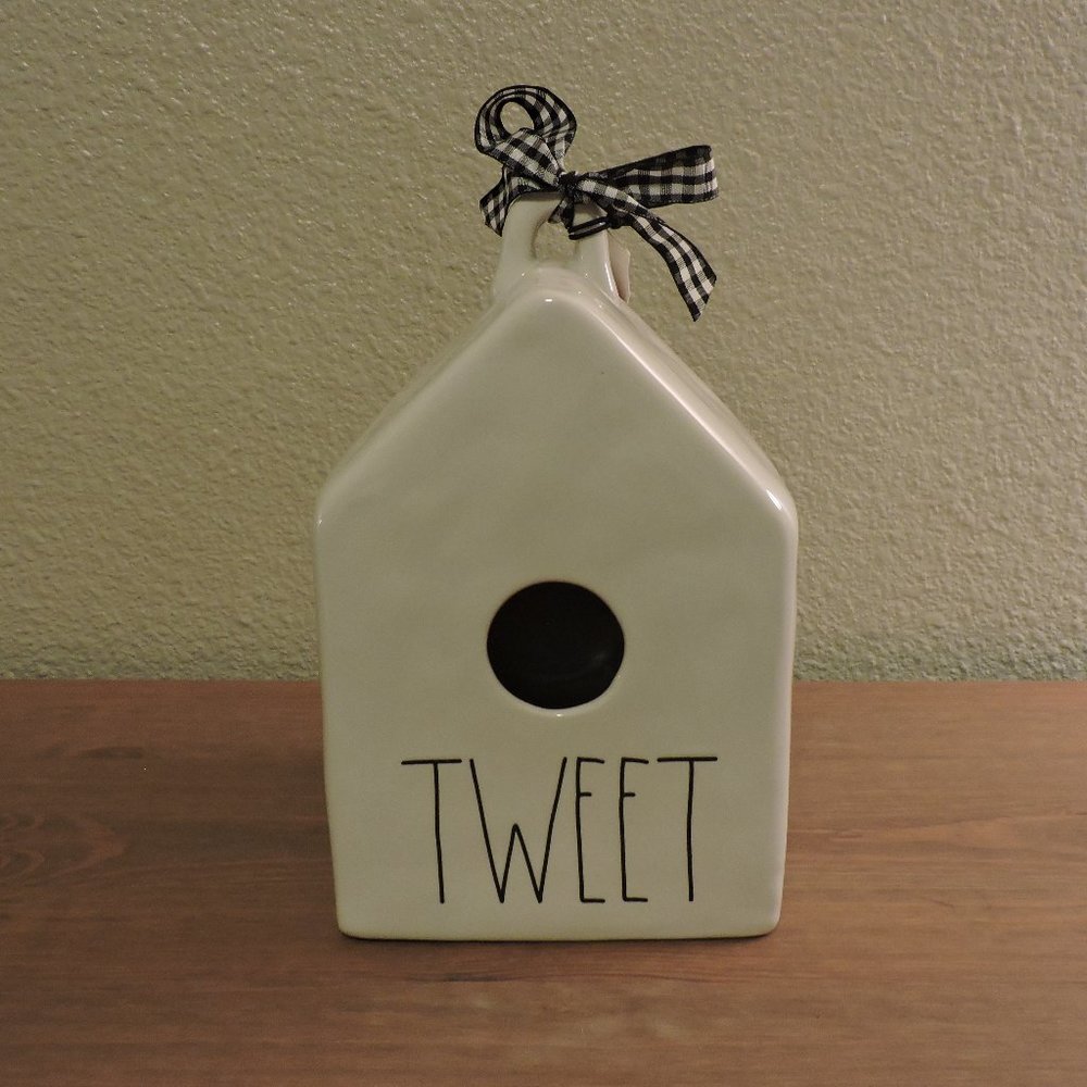 Rae Dunn "Tweet" Square Birdhouse Artisan Collecti